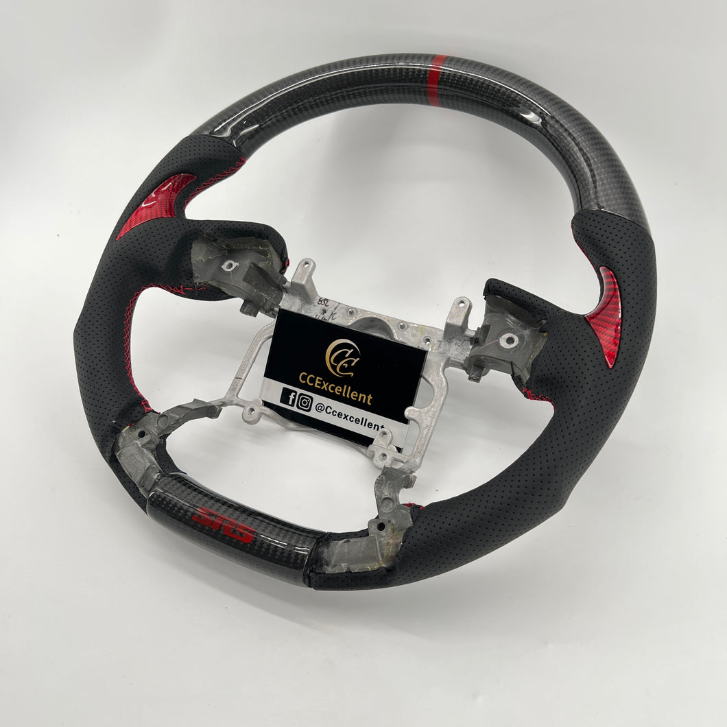 CCExcellent for Toyota Tundra  2014-2020 carbon fiber steering wheel red stripe