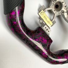 Load image into Gallery viewer, CCexcellent For Nissan GTR R35 2009-2016 carbon fiber steering wheel with pink flake forged carbon
