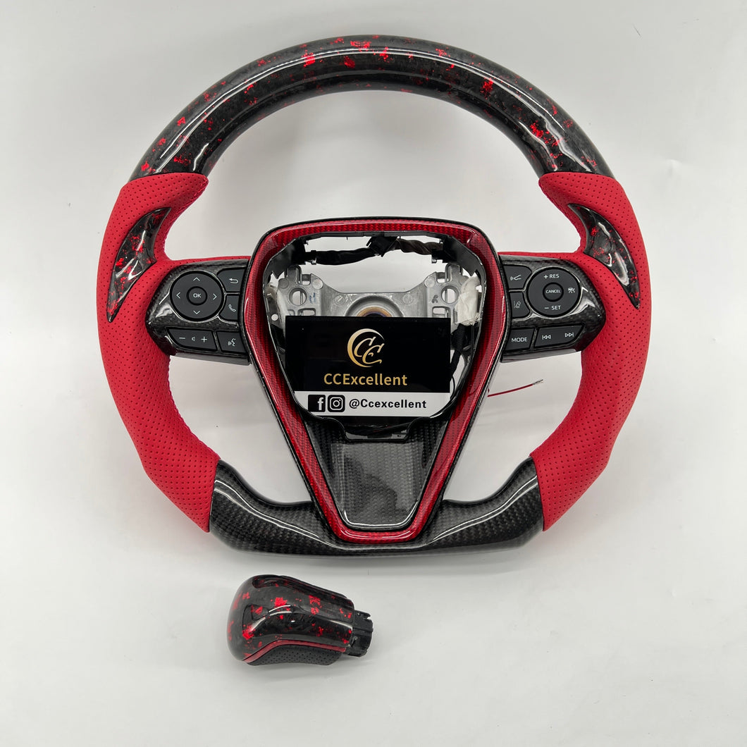 CCexcellent -For Toyota 8th gen Camry se xse le xle trd 2018 2019 2020 2021 2022 carbon fiber steering wheel