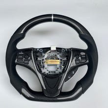 Load image into Gallery viewer, CCexcellent  For Acura MDX 2018 2019 2020 2021 2022 carbon  fiber steering wheel with black perforated leather sides
