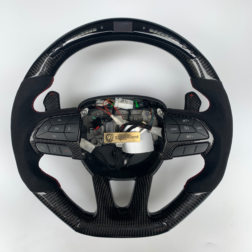 CCexcellent For Dodge (SRT) Challenger 2015 2016 2017 2018 2019 2020 2021 carbon fiber steering wheel