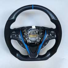 Load image into Gallery viewer, CCexcellent  For Acura MDX 2018 2019 2020 2021 2022 carbon  fiber steering wheel with black Italian alcantara sides
