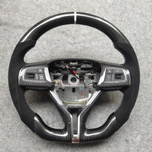 Load image into Gallery viewer, CCexcellent For Maserati Quattroporte GTS 2013 2014 2015 2016 2017 2018 2019  carbon fiber steering wheel with black Italian alcantara sides
