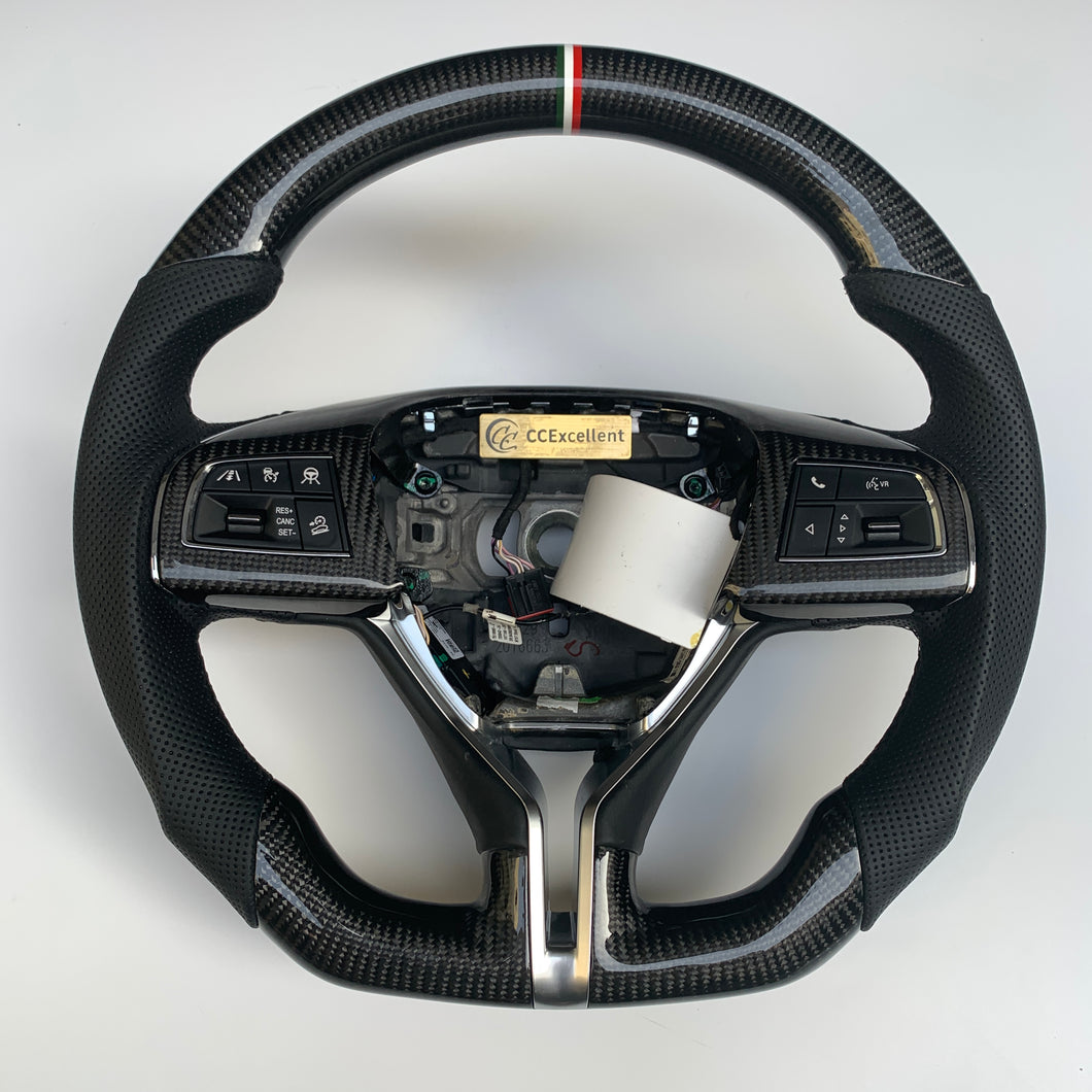 CCexcellent  For MASERATI GHIBLI M157 2014 2015 2016 2017 2018 2019 carbon fiber steering wheel