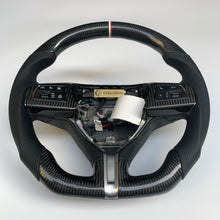 Load image into Gallery viewer, CCexcellent  For MASERATI GHIBLI M157 2014 2015 2016 2017 2018 2019 carbon fiber wheel with black perforated leather sides

