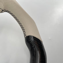 Load image into Gallery viewer, CCexcellent For Infiniti G37/G25/G35 2008/2009/2010/2011/2012/2013 carbon fiber steering wheel with white perforated leather
