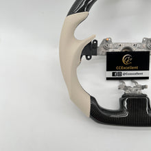 Load image into Gallery viewer, CCexcellent For Infiniti G37/G25/G35 2008/2009/2010/2011/2012/2013 carbon fiber steering wheel with white perforated leather

