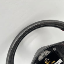 Load image into Gallery viewer, CCexcellent  For 2008 2009 2010 2011 2012 2013 2014 2015 2016 2017 2018 2019 Maserati Gran Turismo carbon fiber steering wheel with Black Italian alcantara sides
