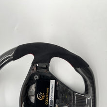 Load image into Gallery viewer, CCexcellent  For 2008 2009 2010 2011 2012 2013 2014 2015 2016 2017 2018 2019 Maserati Gran Turismo carbon fiber steering wheel with Black Italian alcantara sides
