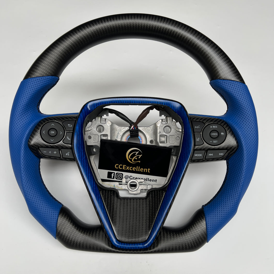 CCexcellent -For Toyota 8th gen Camry se xse le xle trd 2018 2019 2020 2021 2022 carbon fiber steering wheel