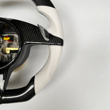 Load image into Gallery viewer, CCexcellent  For Porsche Carrera models 2012 2013 2014 2015 2016 carbon steering wheel with white perforated leather sides
