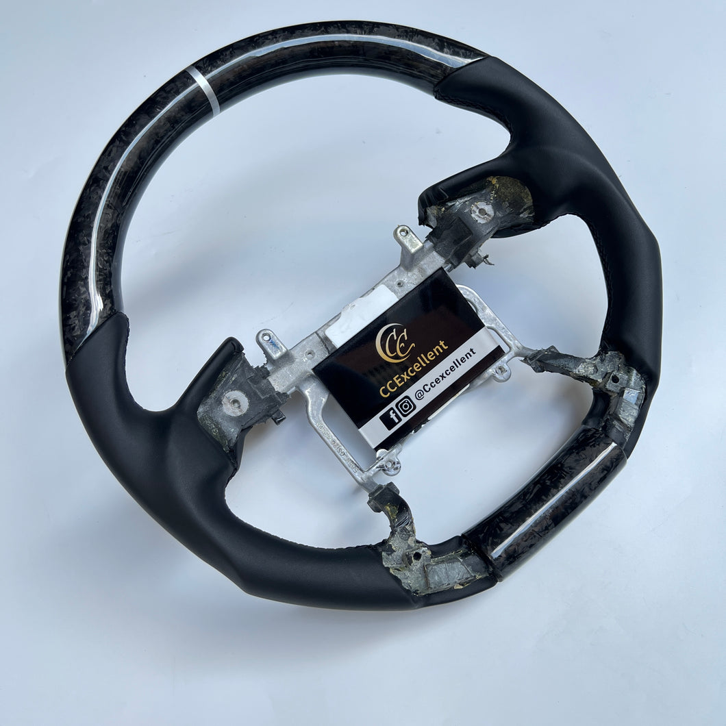 CCExcellent for Toyota Tundra  2014-2020 carbon fiber steering wheel silver stripe