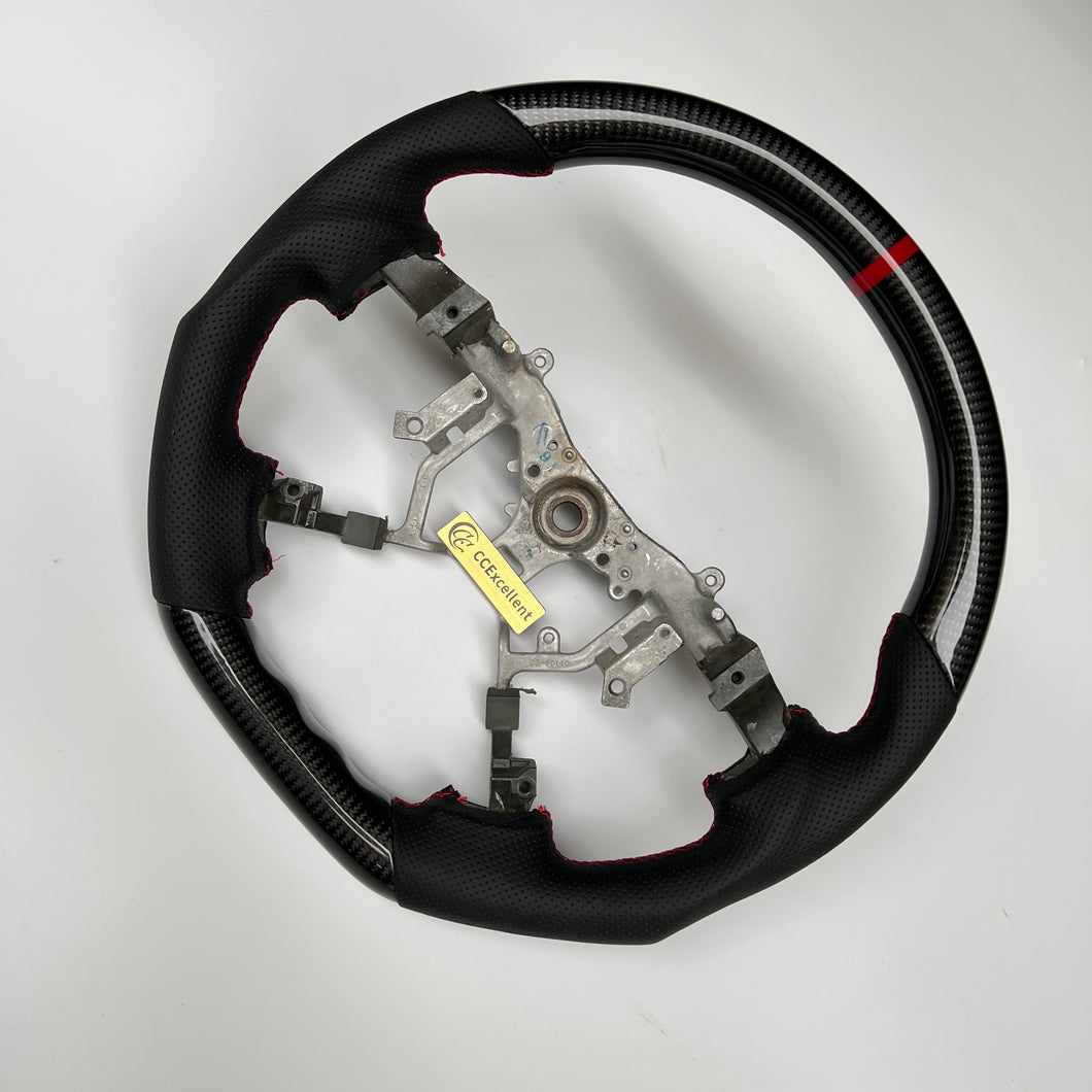 CCExcellent for Toyota Tundra  2007-2013 carbon fiber steering wheel red stripe
