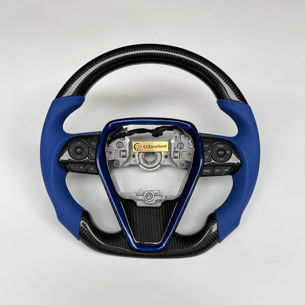CCexcellent -For Toyota 8th gen Camry se xse le xle trd 2018 2019 2020 2021 2022 carbon fiber steering wheel
