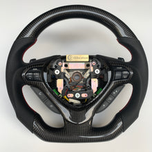 Load image into Gallery viewer, CCexcellent  For Acura TSX 2009 2010 2011 2012 2013 2014 carbon steering wheel with black perforated leather sides
