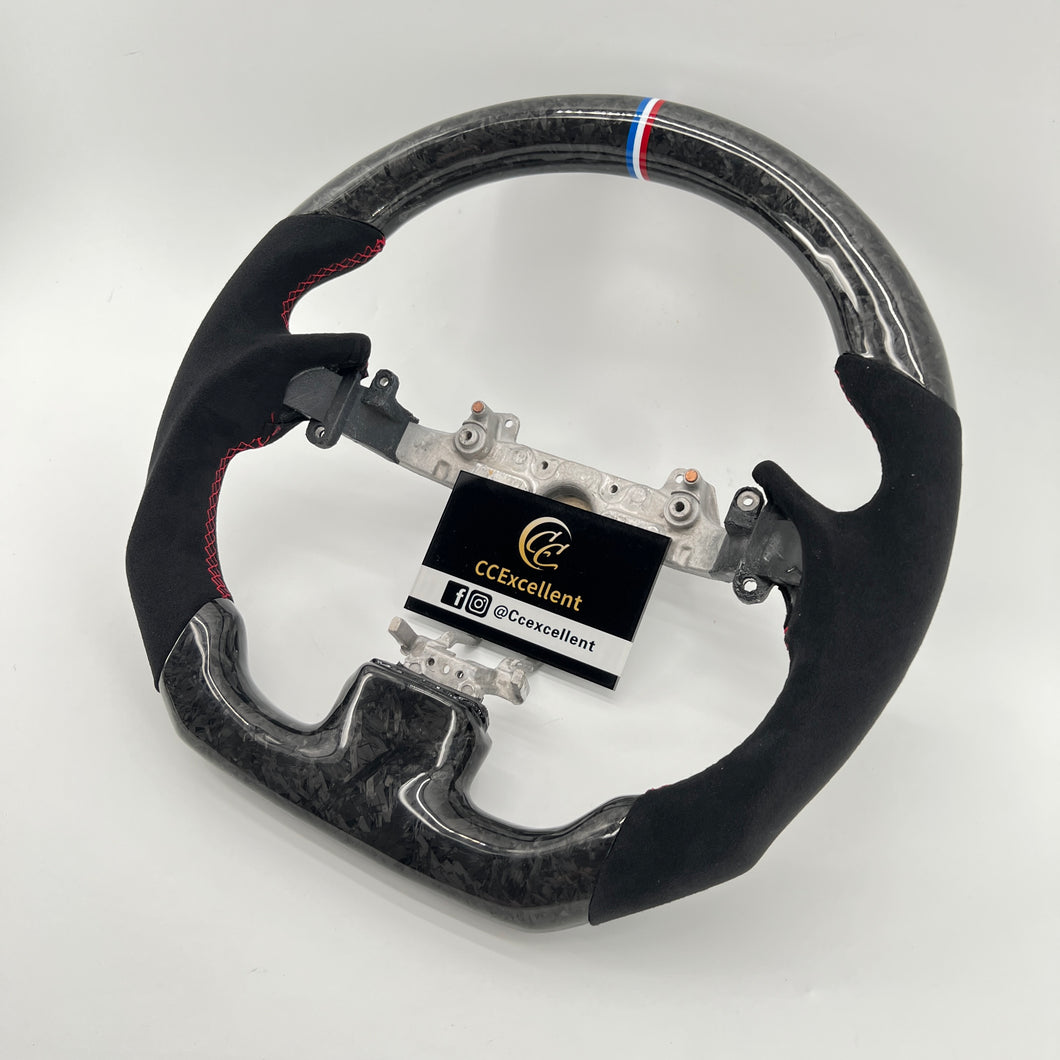 CCexcellent For Infiniti G37 2008/2009/2010/2011/2012/2013 forged carbon fiber steering wheel with alcantara 5