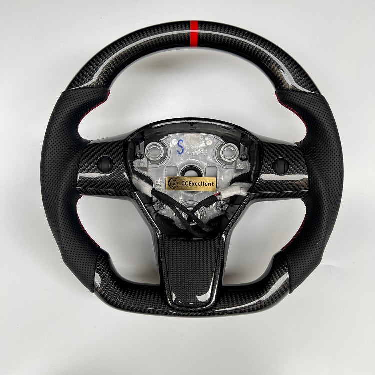 CCexcellent For Tesla 2017 2018 2019 2020 2021 Model Y carbon fiber steering wheel