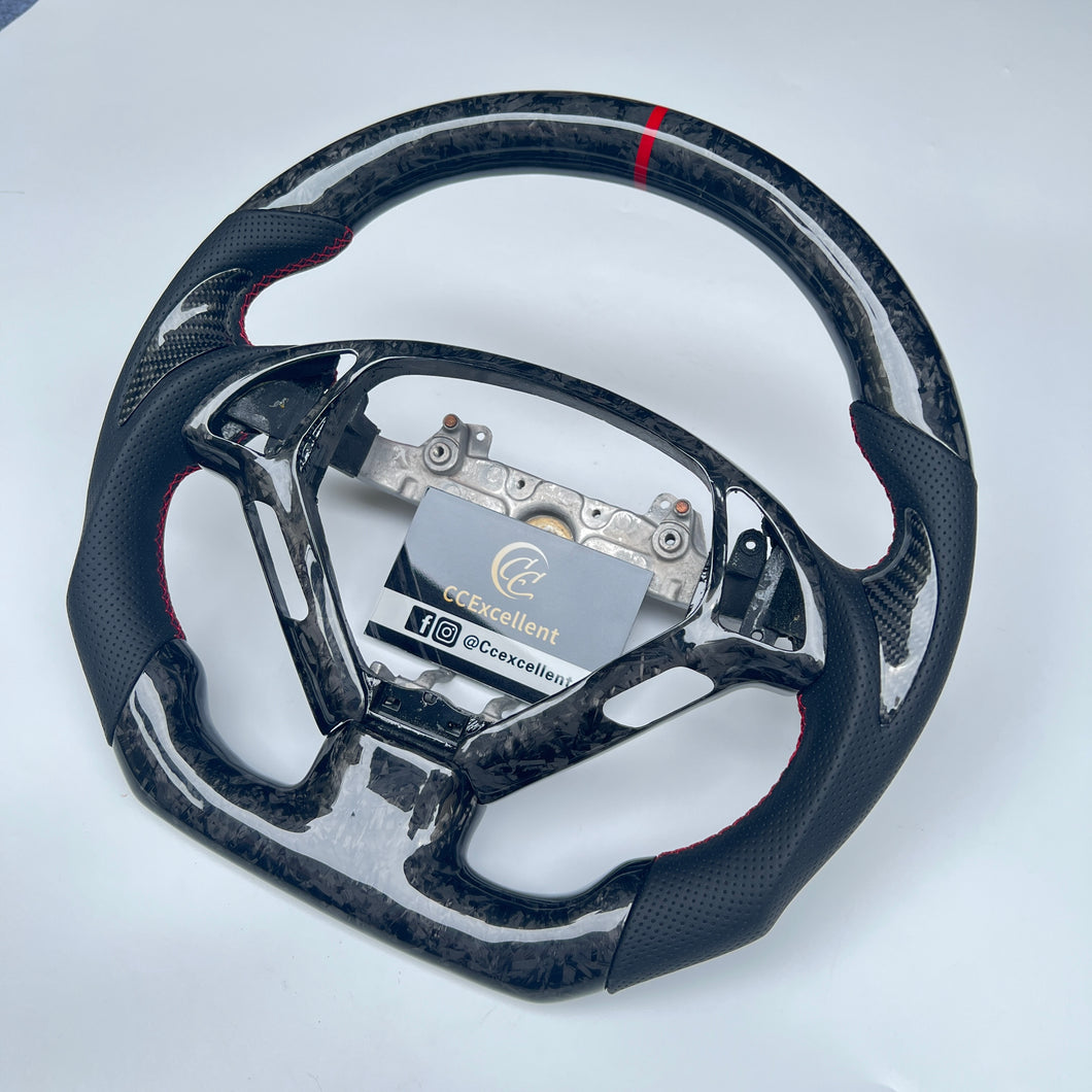 CCexcellent For Infiniti G37 2008/2009/2010/2011/2012/2013 forged carbon fiber steering wheel with trim 5