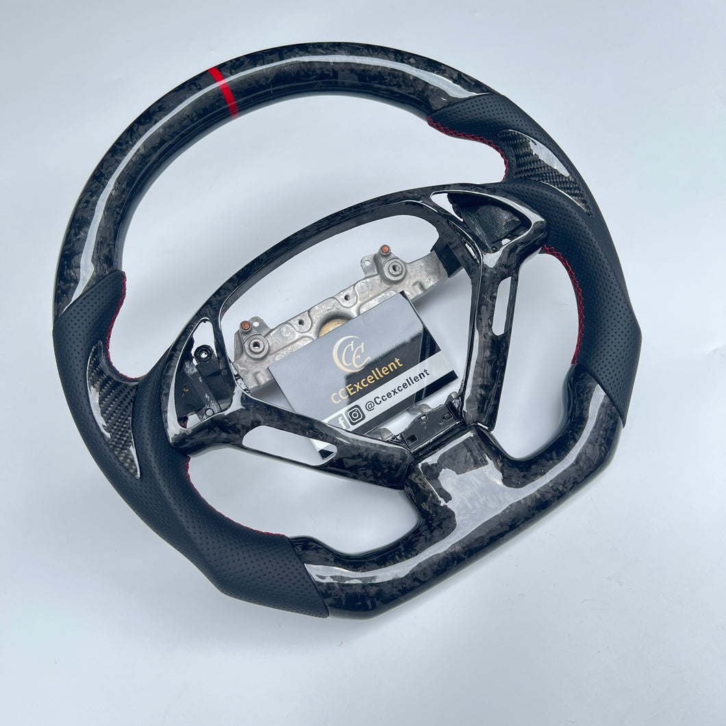 CCexcellent For Infiniti G37 2008/2009/2010/2011/2012/2013 forged carbon fiber steering wheel with trim 6