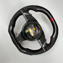 Load image into Gallery viewer, CCexcellent For Porsche Cayman models 2013 2014 2015 2016 carbon fiber steering wheel with black perforated leather sides

