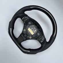Load image into Gallery viewer, CCexcellent For 2008 2009 2010 2011 2012 2013 2014 2015 2016 2017 2018 2019 Maserati Gran Turismo carbon fiber steering wheel with black perforated leather sides
