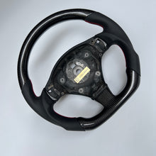 Load image into Gallery viewer, CCexcellent For 2008 2009 2010 2011 2012 2013 2014 2015 2016 2017 2018 2019 Maserati Gran Turismo carbon fiber steering wheel with black perforated leather sides
