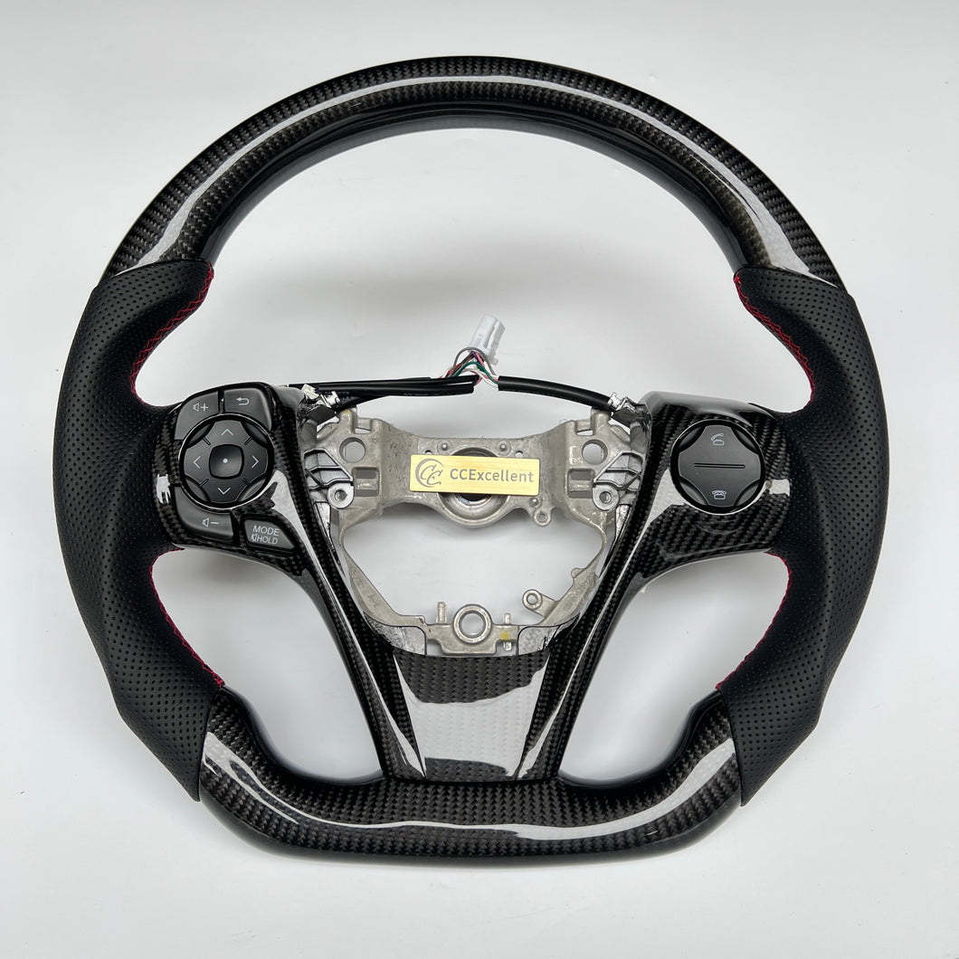 CCexcellent-For Toyota Camry with 3spoke 2012 2013 2014 carbon fiber steering wheel