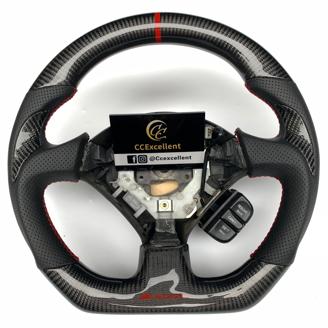 CCexcellent For Honda EM2,EP3,DC5,ES1,ES2,ek9,ap1,eg6 carbon fiber steering wheel