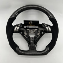 Load image into Gallery viewer, CCexcellent  For Acura TSX 2004 2005 2006 2007 2008  carbon  fiber steering wheel with black Italian alcantara sides
