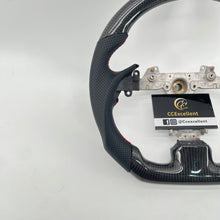 Load image into Gallery viewer, CCexcellent For Infiniti G37 2008/2009/2010/2011/2012/2013 black carbon fiber steering wheel with perforated leather 5
