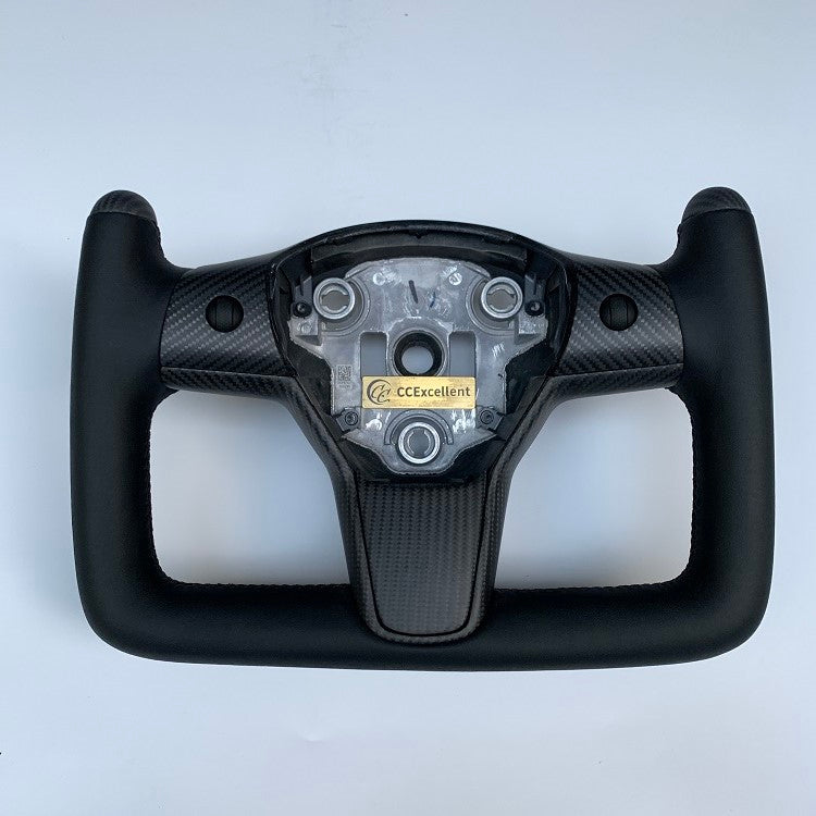 CCexcellent For Tesla 2017-2021 Model Y carbon fiber steering wheel with F1 design