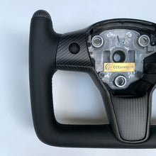 Load image into Gallery viewer, CCexcellent For Tesla 2017-2021 Model Y carbon fiber steering wheel with F1 design

