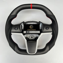 Load image into Gallery viewer, CCexcellent For Tesla Model Y 2017-2021 carbon fiber steering wheel flat top flat bottom
