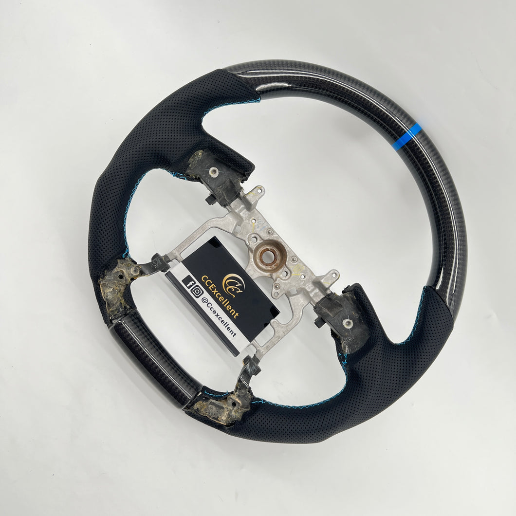 CCExcellent for Toyota Tundra  2018-2020 carbon fiber steering wheel black perforated leather